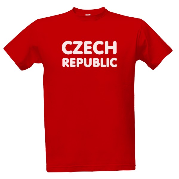 Tričko s potiskem Česká republika - Czech republic nápis 2