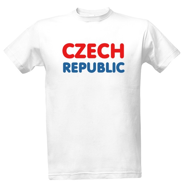 Tričko s potiskem Česká republika - Czech republic nápis