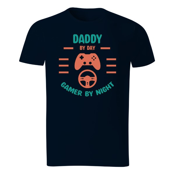 Daddy by day and gamer by night T-shirt