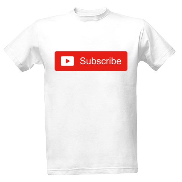 Tričko s potiskem Subscribe - YouTube