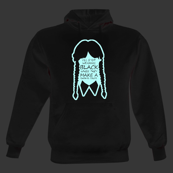 Fluorescenční potisk Wednesday Addams 
